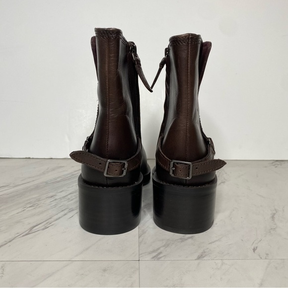 Franco Sarto Colt Brown Leather Bootie 9M - Picture 3 of 14